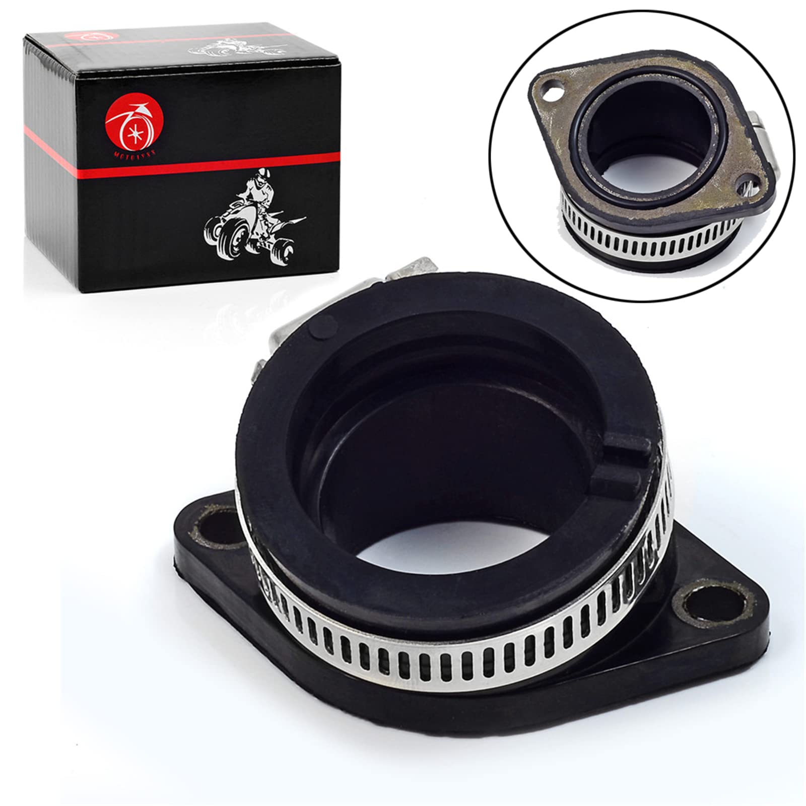 Moto1988 Intake Manifold Boot For Kawasaki Prairie 300 1999-2002 Bayou 300 1995-2004 Lakota 300 1995-2003 Oem 16065-1355 16065-1301