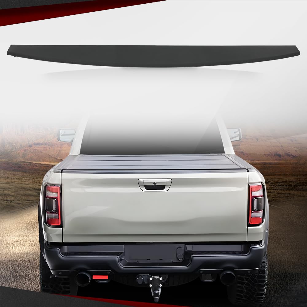 CROSSDESIGN Tailgate Spoiler Cap Molding Compatible with Ram 2500 3500 2019-2022 68364364AA Black Textured