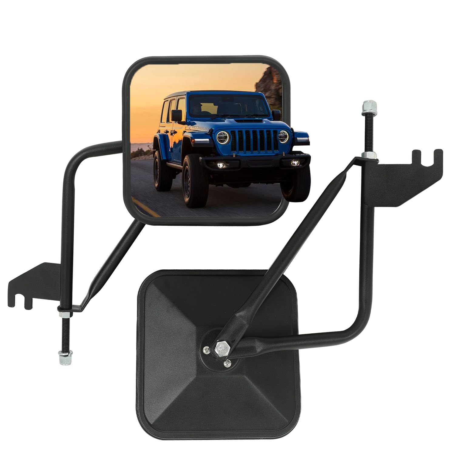 SUNPIE Doors off Mirrors Compatible with Jeep Wrangler JL JLU 2 Doors 4 Doors and Gladiator JT 2018-2025, Door Less Side View Mi