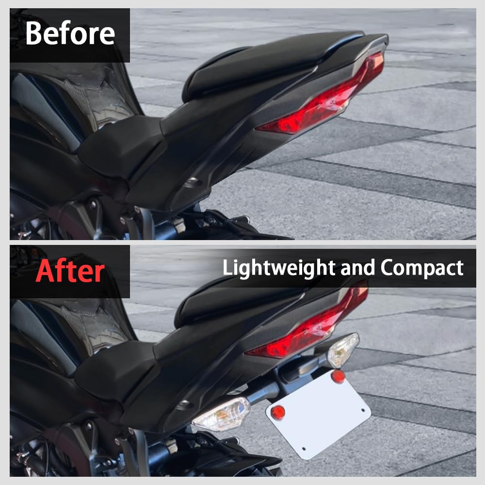 Xitomer Tail Tidy/Fender Eliminator Kits, Fit For 2023 Ninja Zx-6R Zx6-R 636 2019 2020 2021 2022, For Oem License Plate Light, Compatible With Oem/Stock And Aftermarket Turn Signal