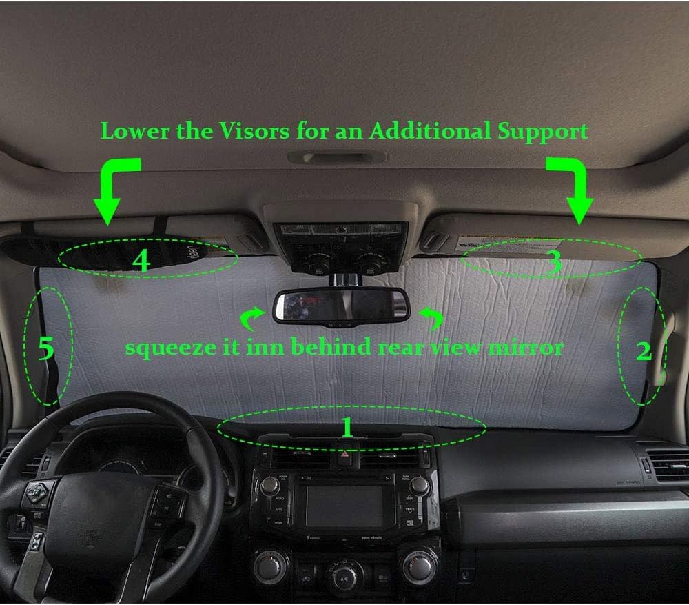 Front Windshield Sunshade - Jecar For 4Runner Sunshade Car Sun Shade Heat Shield Custom-Fit Sunshade Sun Visor Mat For 2017 2018