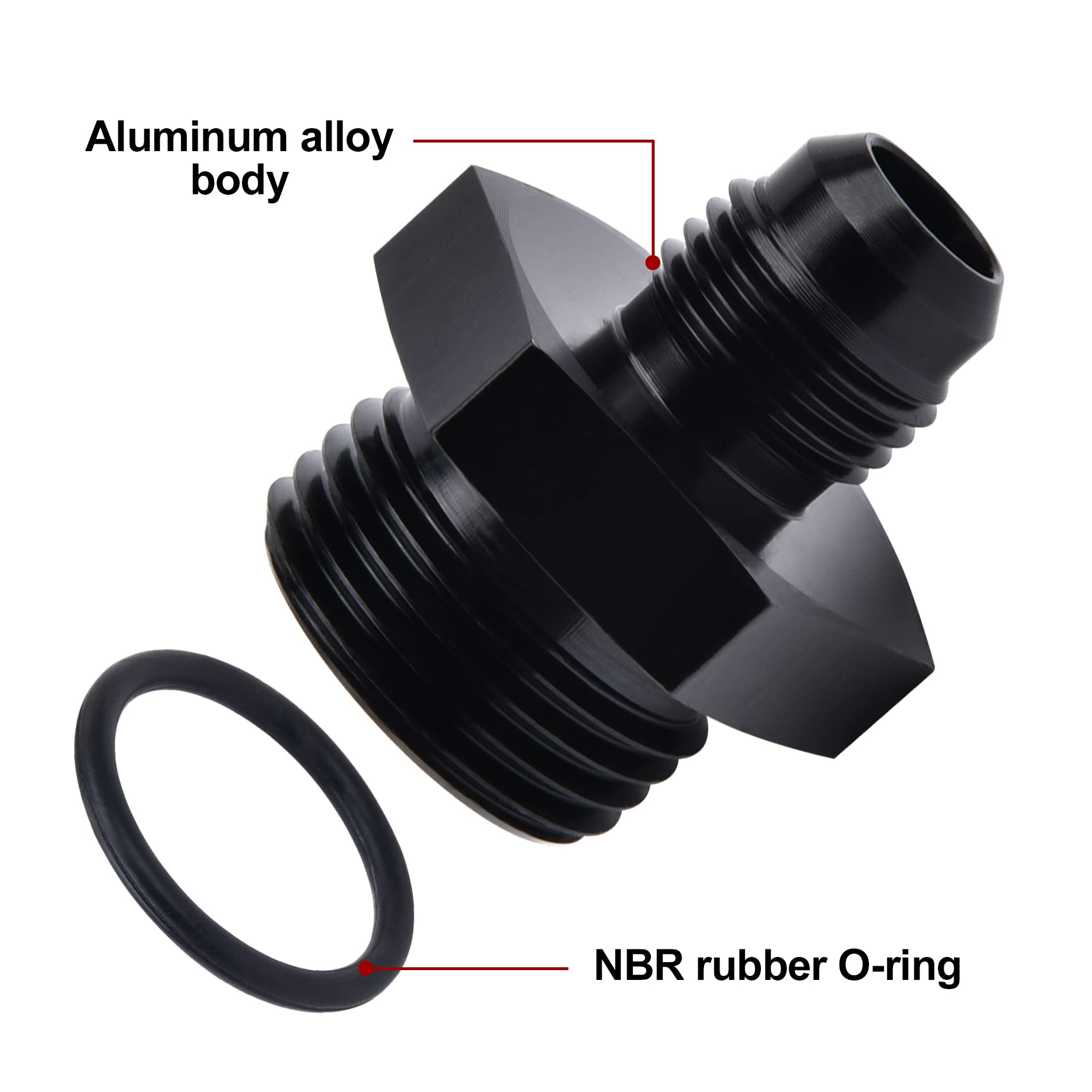 Evil Energy 6An Flare To An10 Orb Male O-Ring Fitting Adapter