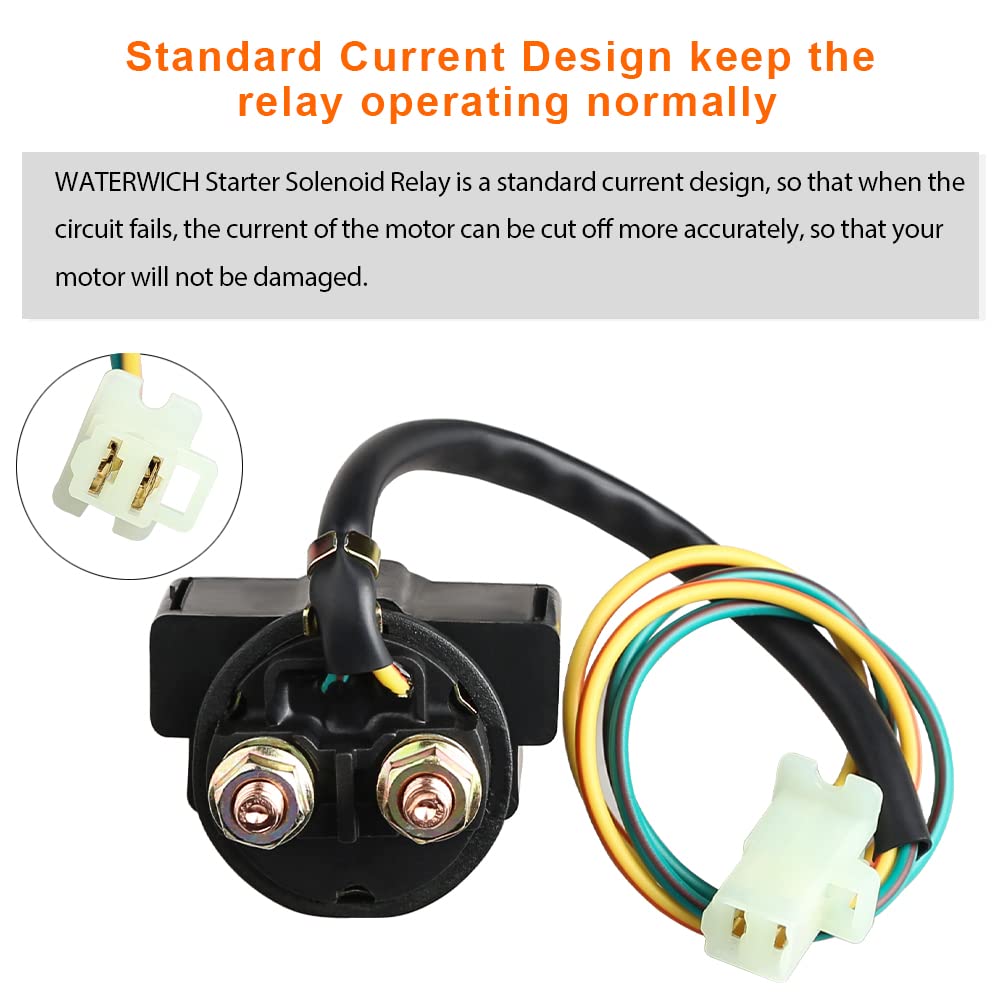 Waterwich ?Starter Solenoid Relay Compatible With Honda 300 Fourtrax Trx300 Trx300Fw 2X4 4X4 1988 1989 1990 1991 1992 1993 1994 1995 1996 1997 1998 1999 2000 For Starter With Oe Number 31200-Hc4-033