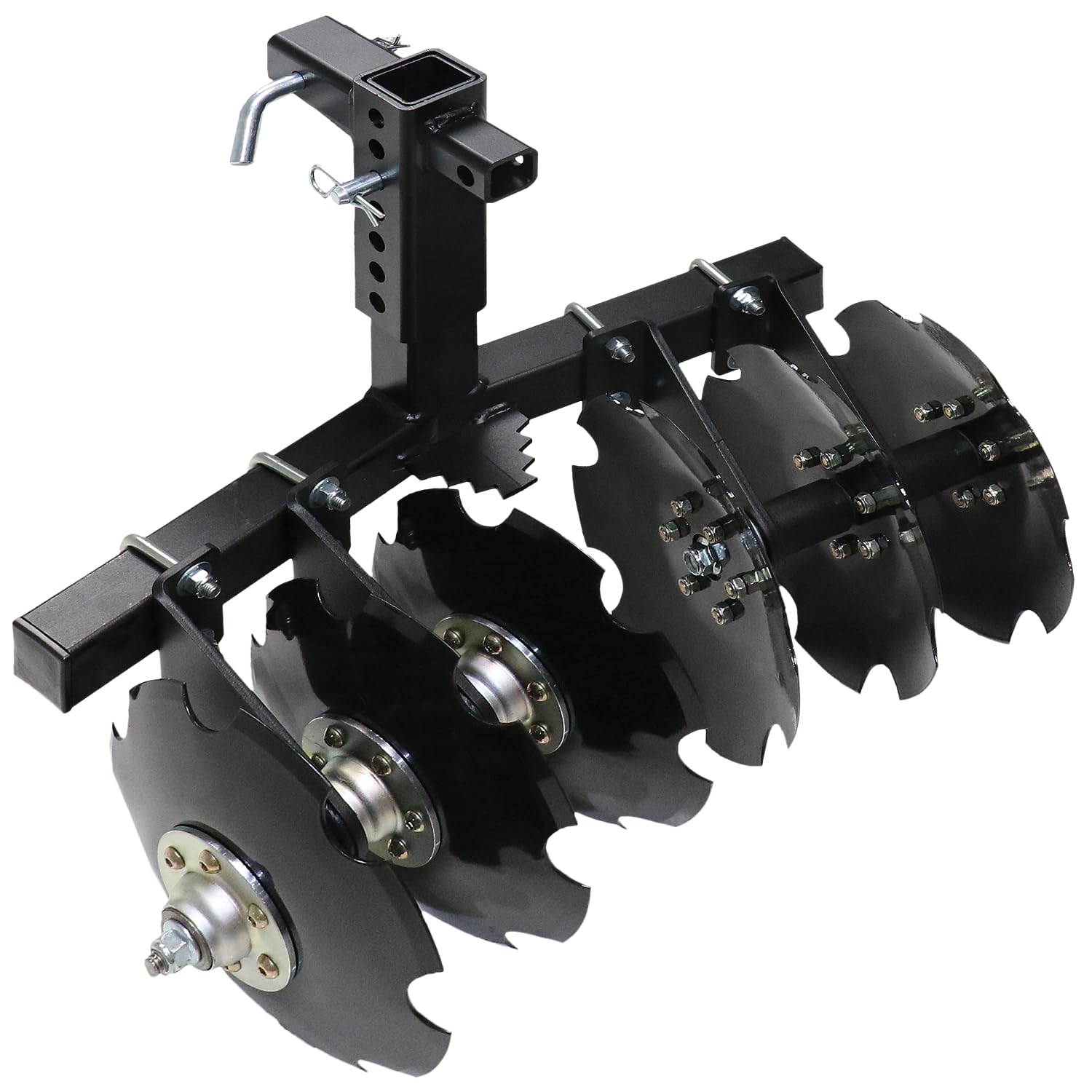 Battle Armor Designs Big Buck 28'' Cut Width ATV/UTV Disc Plow Harrow with Universal 2'' Receiver Mount, Cultivates 1 to 2 Acres