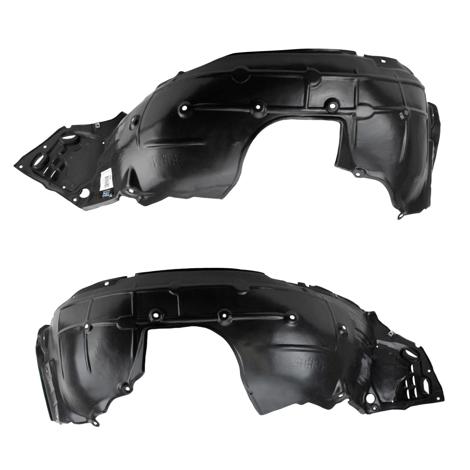 Trq Front Inner Fender Liner Set Compatible With 2017-2019 Honda Civic Ho1248177 Ho1249177