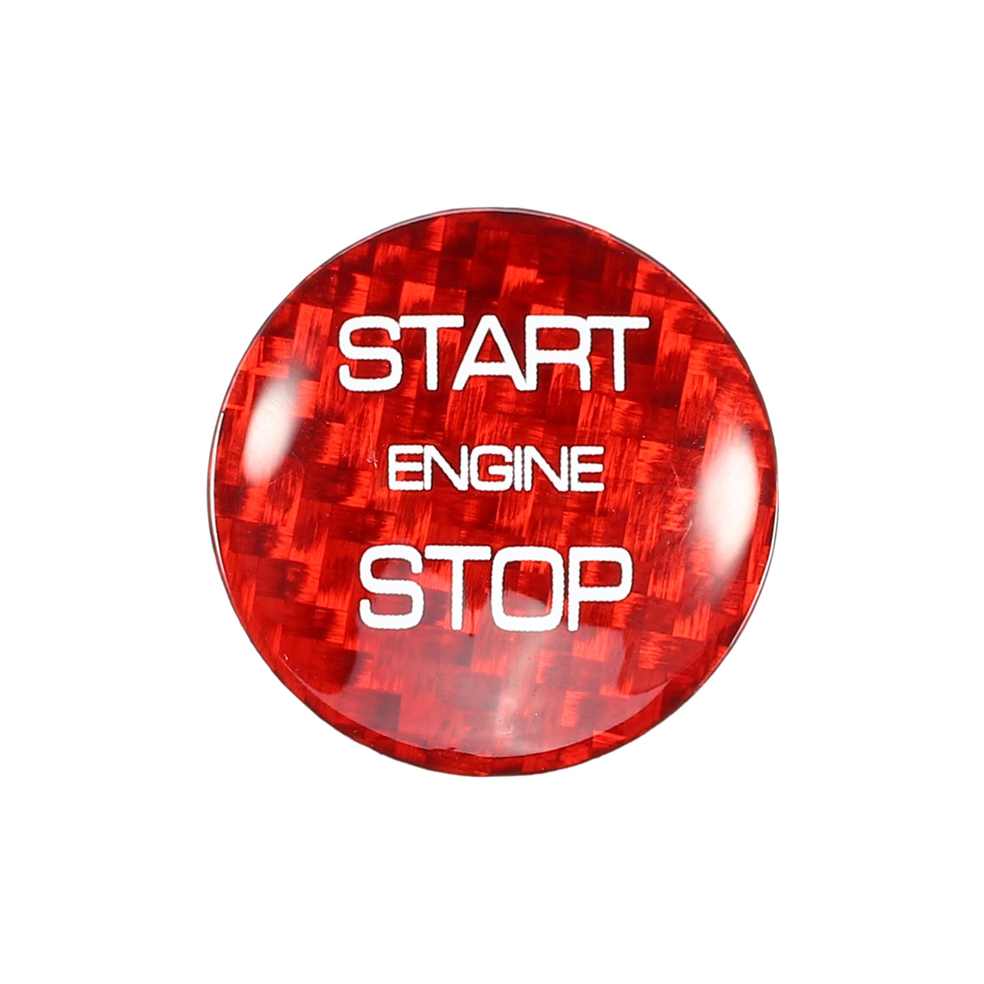 TUCKBOLD Engine Start Stop Button Cover for Land Rover Discovery Durable | Ignition Starter Switch Sticker Red 1 Pcs