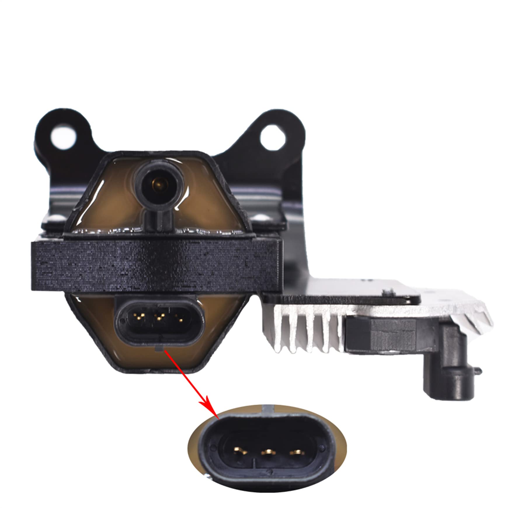 Ignition Coil DR-49 Replacement for Buick Replacement for Cadillac C1500 C2500 Pontiac C1098 D577 with Ignition Module