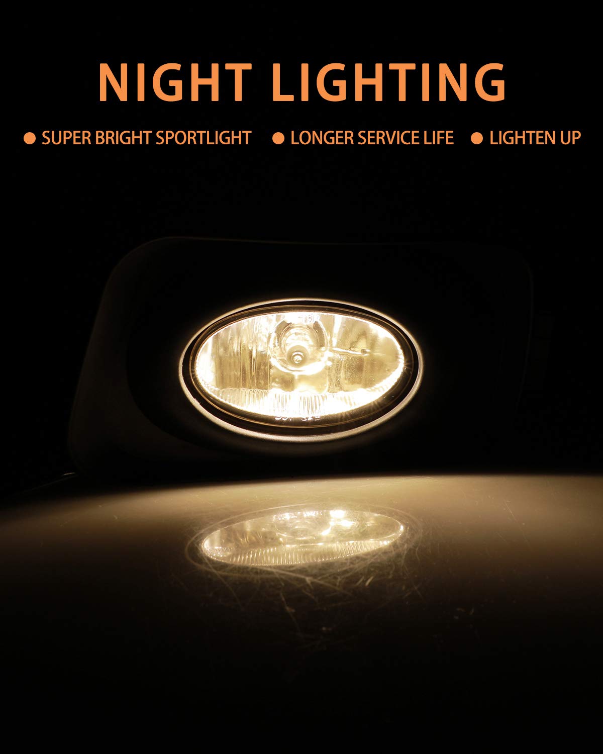 Autowiki Fog Lights For 2004-2005 Acura Tsx Oem Replacement Fog Lamps With Yellow Lens 2Pcs