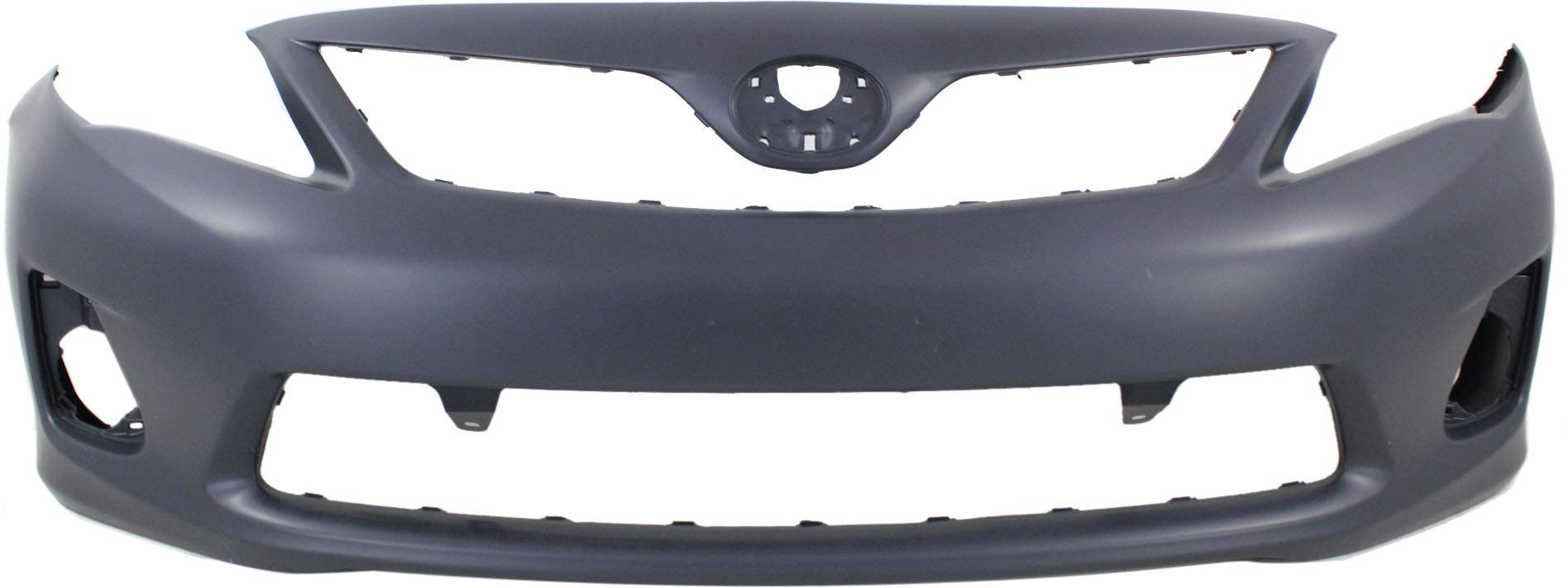 Garage-Pro Front Bumper Cover Kit for Toyota Corolla 2011-2013, Primed, with Fog Light Holes, for Base CE Models