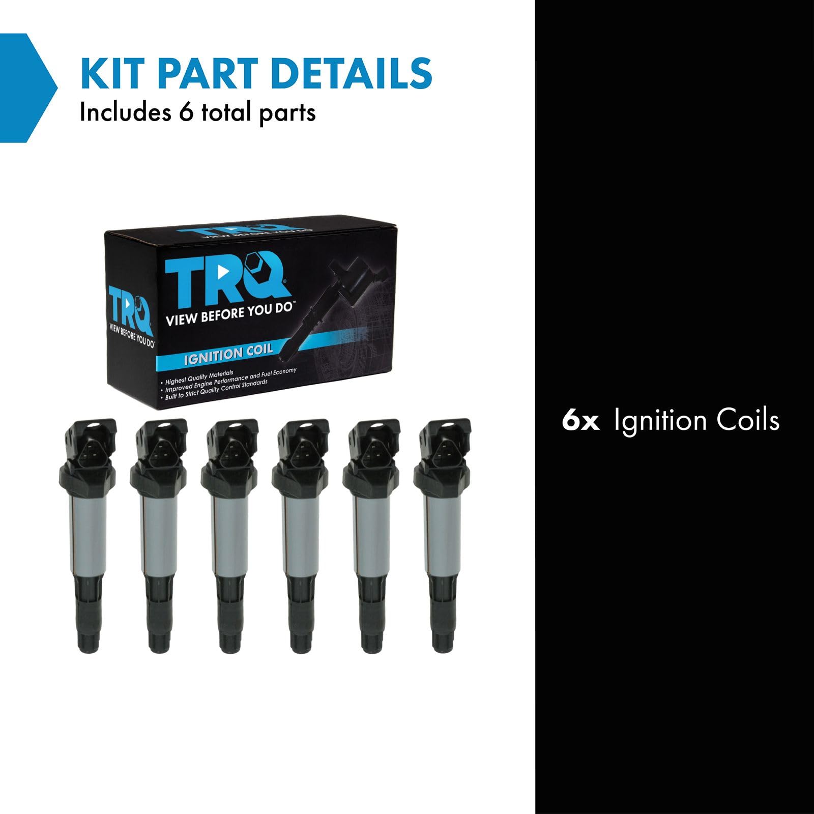 Trq Ignition Coil Set Compatible With 01-16 Bmw