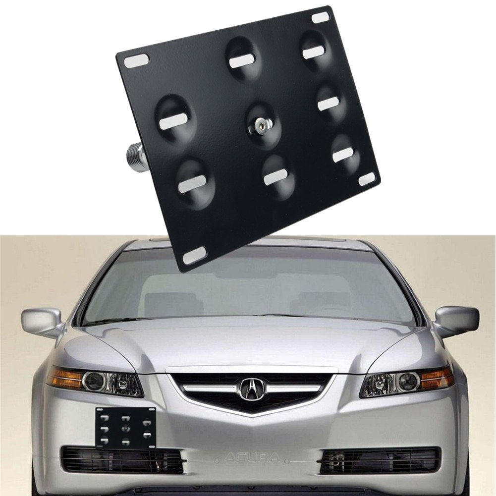 Dewhel Sport Front Bumper Tow Hook License Plate Mount Bracket Holder Bolt On for Honda S2000 AP1 AP2 FIT Acura TL