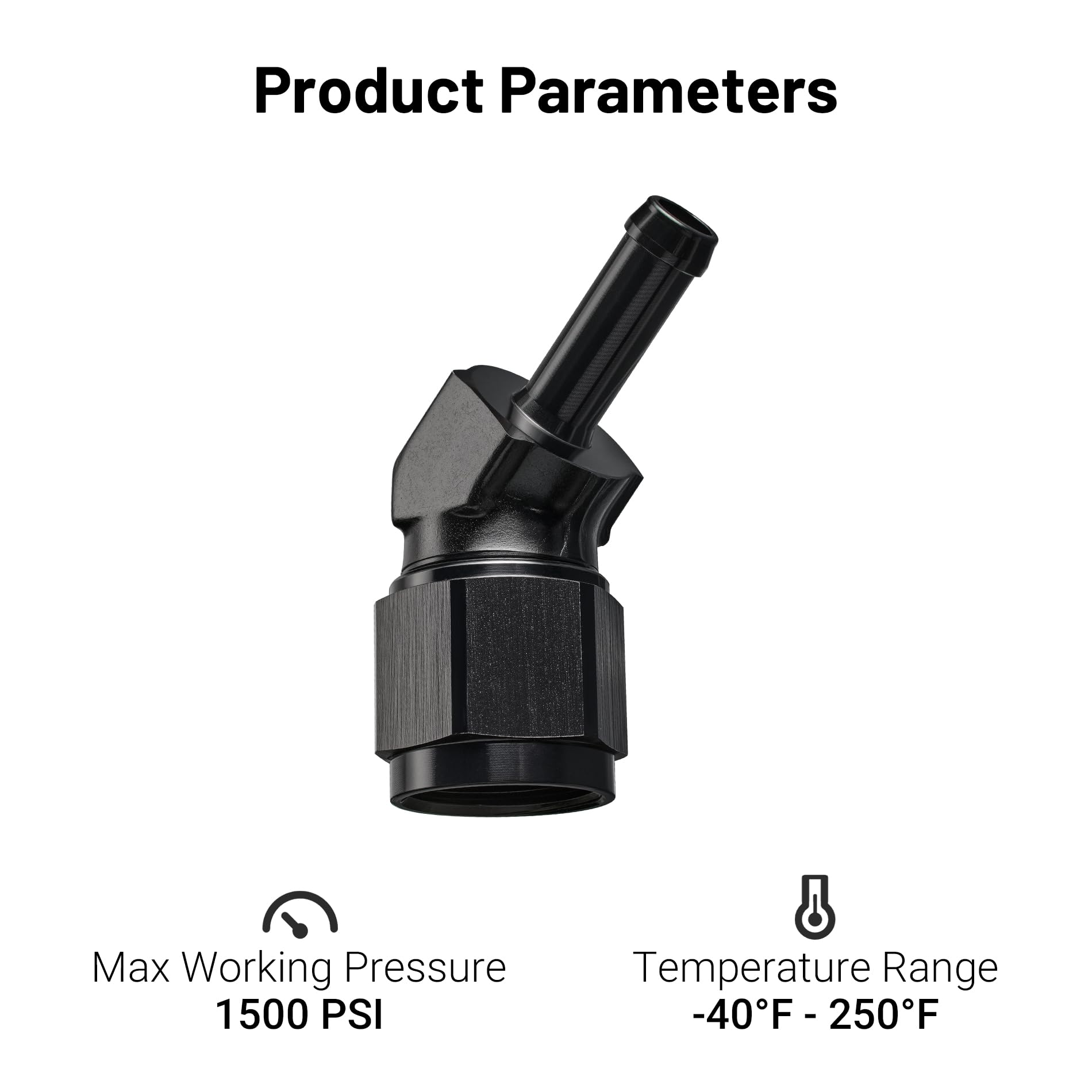 Evil Energy 8An Female To 5/16'' Barb Hose Fitting 45 Degree Swivel