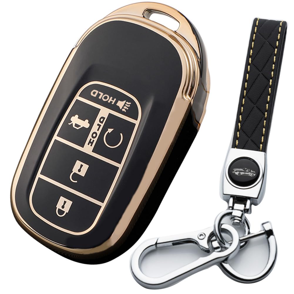 Tautrophen Key Fob Cover With Keychain Fit For Honda 2023 2024 Civic Accord Pilot Hrv Crv Odyssey Smart Key