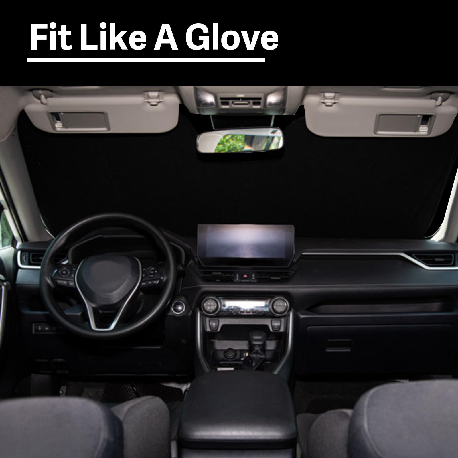 Automost 2021-2025 F150 Windshield Sun Shade for Ford F-150 2021 2022 2023 2024 2025 (Lariat, King Ranch, Platinum, XL XLT Limit