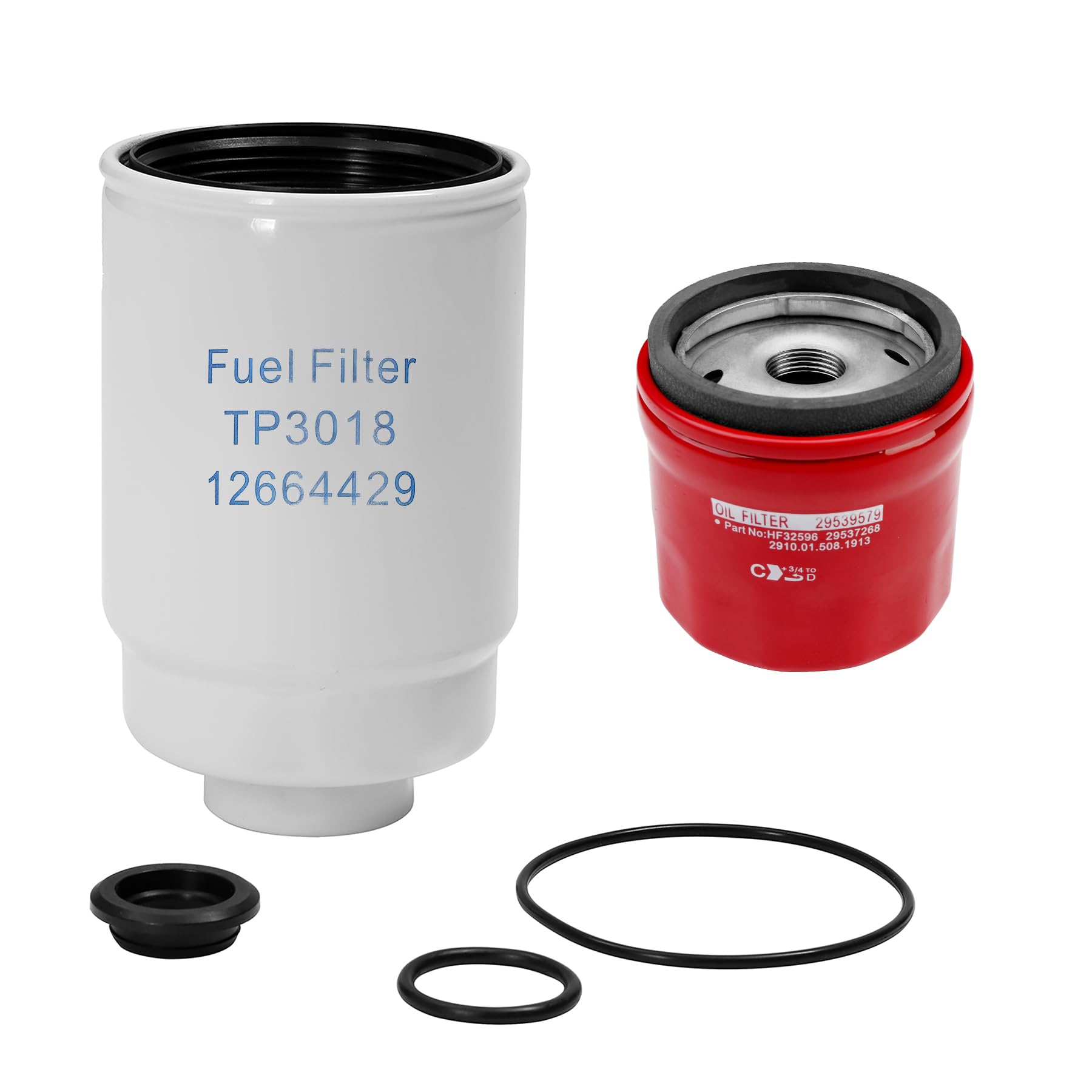 Fuel & Transmissions Filter Kit Compatible With Allison 1000 2000 2400 Series,6.6L Duramax Diesel Engine, 01-16 Chevy Silverado/