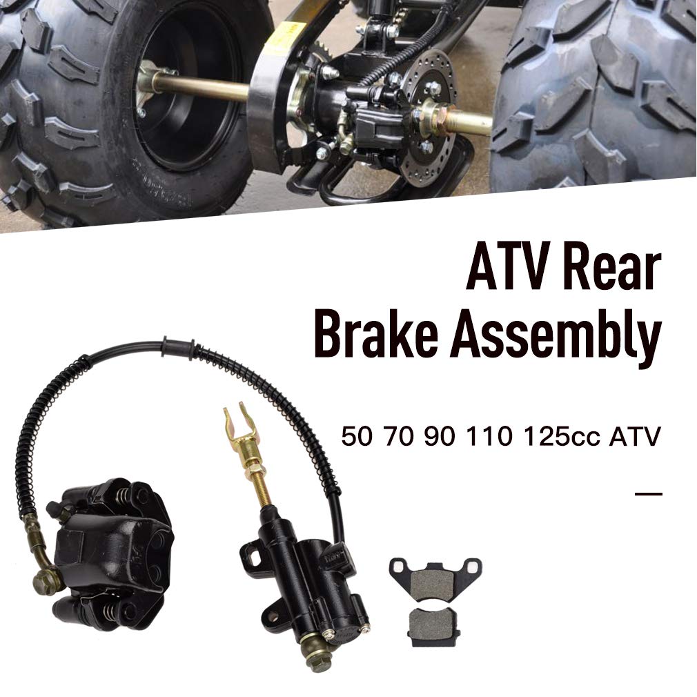 Hiaors Rear Disc Brake Master Cylinder Caliper Assembly For 50Cc 70Cc 90Cc 110Cc 125Cc Chinese Taotao 110Cc 125D Boulder B1 Peac