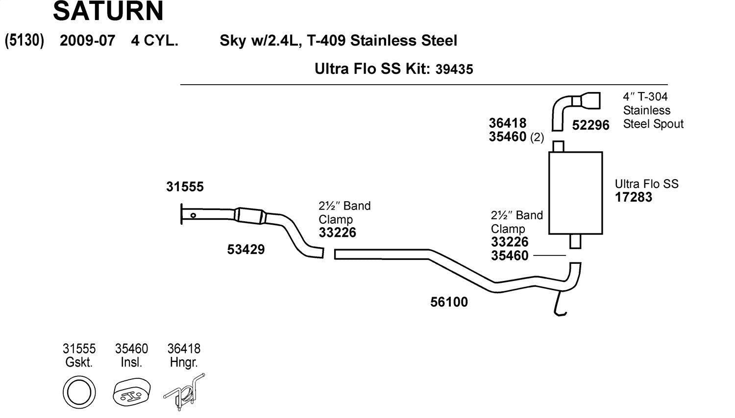 Walker Exhaust 31555 Exhaust Pipe Flange Gasket