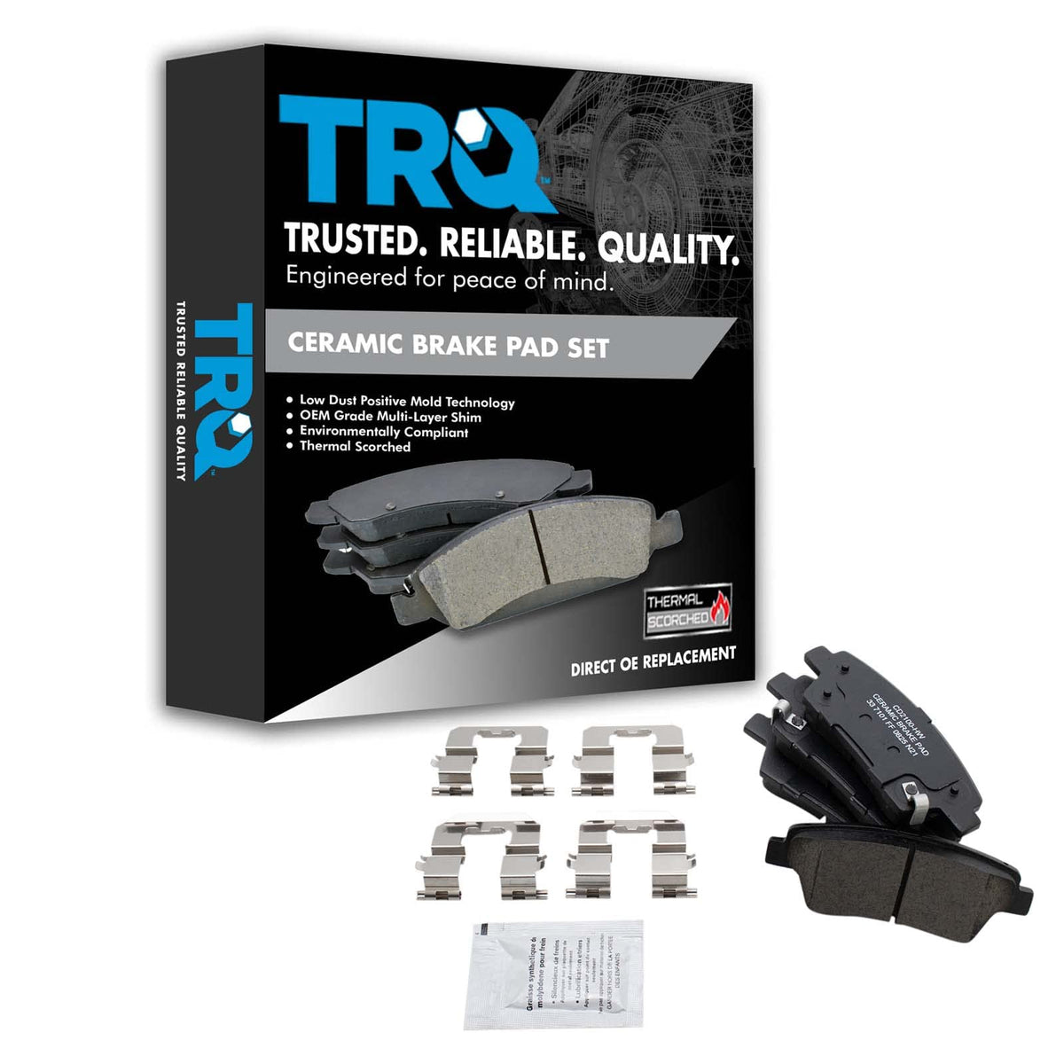 TRQ Rear Brake Pads Ceramic Compatible with 2018-2020 Genesis G80