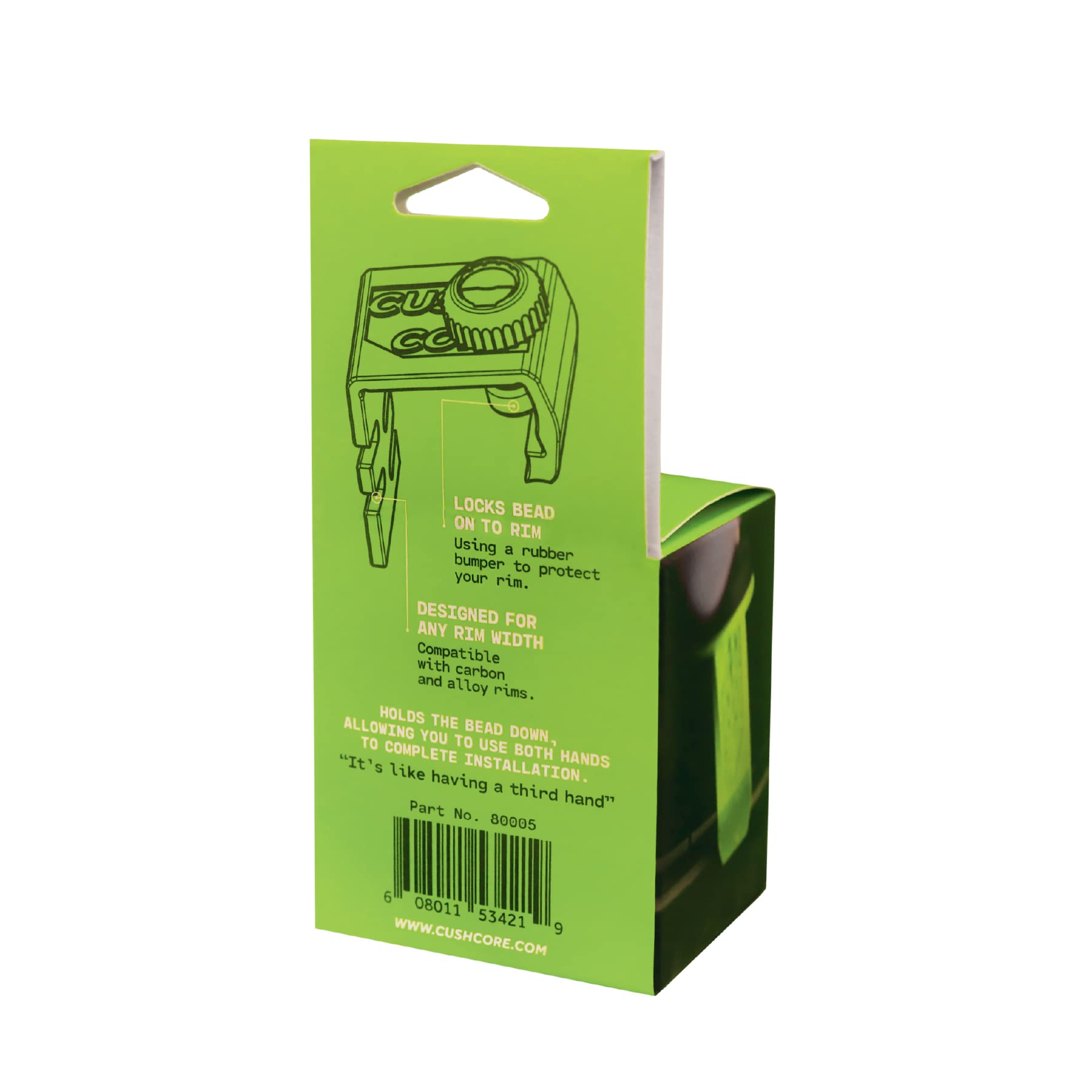 Cushcore Bead Bro - Locks Bead In Place, Rubber Bumper, Strong & Durable Plastic, Works With Any Wheel Size & Rim Width, Wheel I