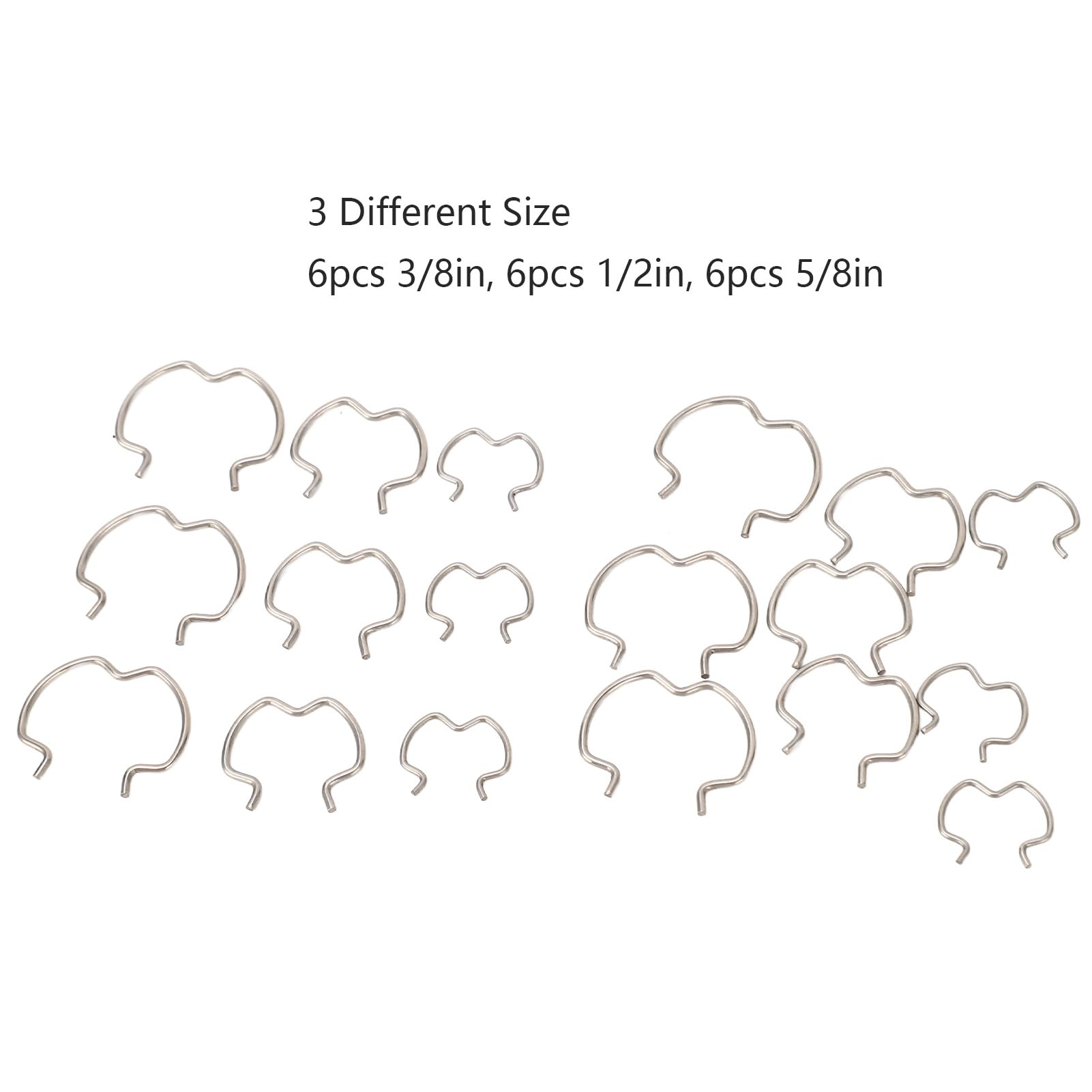 18Pcs Transmission Cooler Line Clips 800 801 For Secure Fitting, Universal 3/8', 1/2', 5/8' Metal Quick Connector Clips, Easy Installation, Durable & Erosion-Resistant