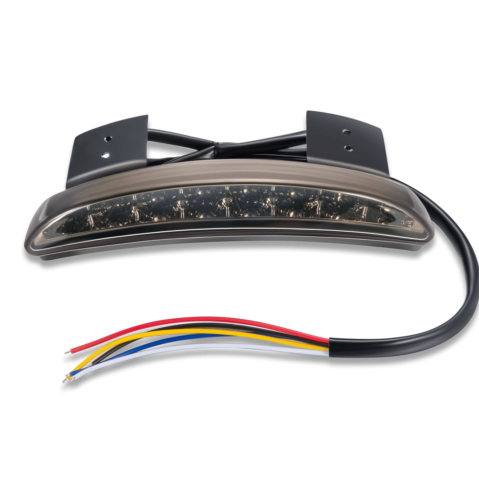 Ankia 5 Wires Motorcycle Chopped Rear Fender Edge Led Brake License Plate Tail Light Stop Running Light Turn Signal Lamp For Harley Sportster Xl883N 1200N Xl1200V Xl1200X (Smoked Black)