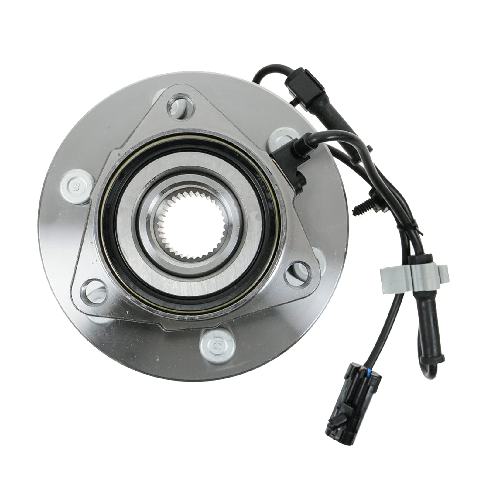 Trq Front Wheel Bearing & Hub Assembly 4Wd With Abs Sensor Compatible With 2002-2006 Cadillac Escalade 2003-2006 Escalade Esv Es