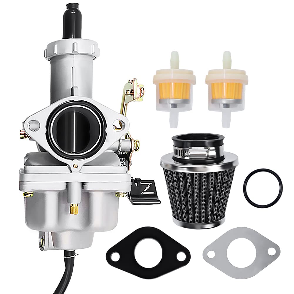 Pz27 Carburetor Carb Replacement For Cg 125Cc 150Cc 200Cc 250Cc 4-Stroke Atv Go Kart Dirt Bike Taotao Sunl Buyang Coolsport Lifan Kazuma Zongshen Chinese Cable Choke 27Mm With Air Filter