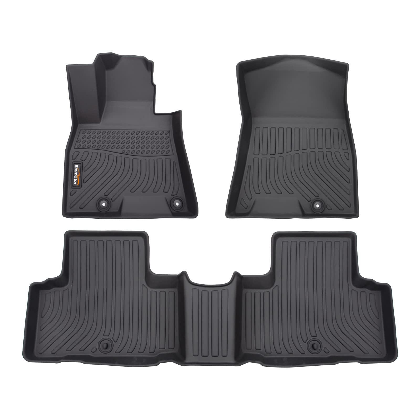 Binmotor-Floor Mats Custom for for Genesis GV80 2021-2025 5-Seater, 1st & 2nd Row Full Set, Heavy Duty Car Floor Liners for Gene