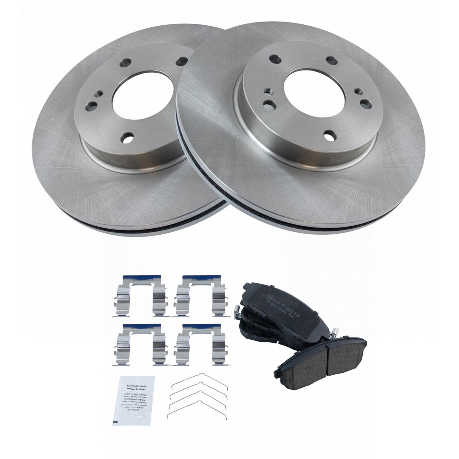 Trq Front Brake Pad & Rotor Kit Brake Pads Brake Rotor Ceramic Compatible With 1996-1999 Infiniti I30 1989-1999 Nissan Maxima