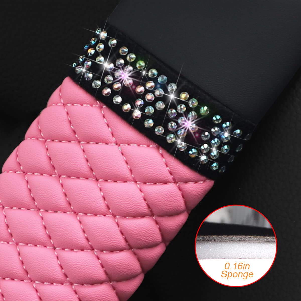 Zipelo 2 Pcs Auto Seat Belt Cover, Breathable Leather Shoulder Pads Protect Your Neck, Harness Pads Strap For A More Comfortable