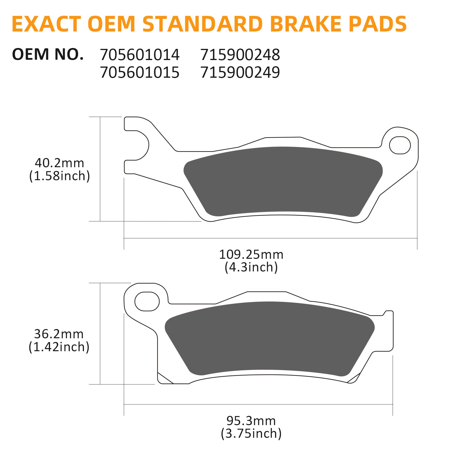 Front & Rear Brake Pads Sintered For Can Am Outlander 450 500 570 650 800 850 1000 (3 Sets)