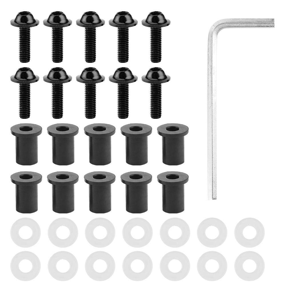 mounting bolts windshield bass tracker boat Qiilu Windshield Bolts Kit, 10pcs Motorcycle Windshield Bolts Nut Washers Universal 