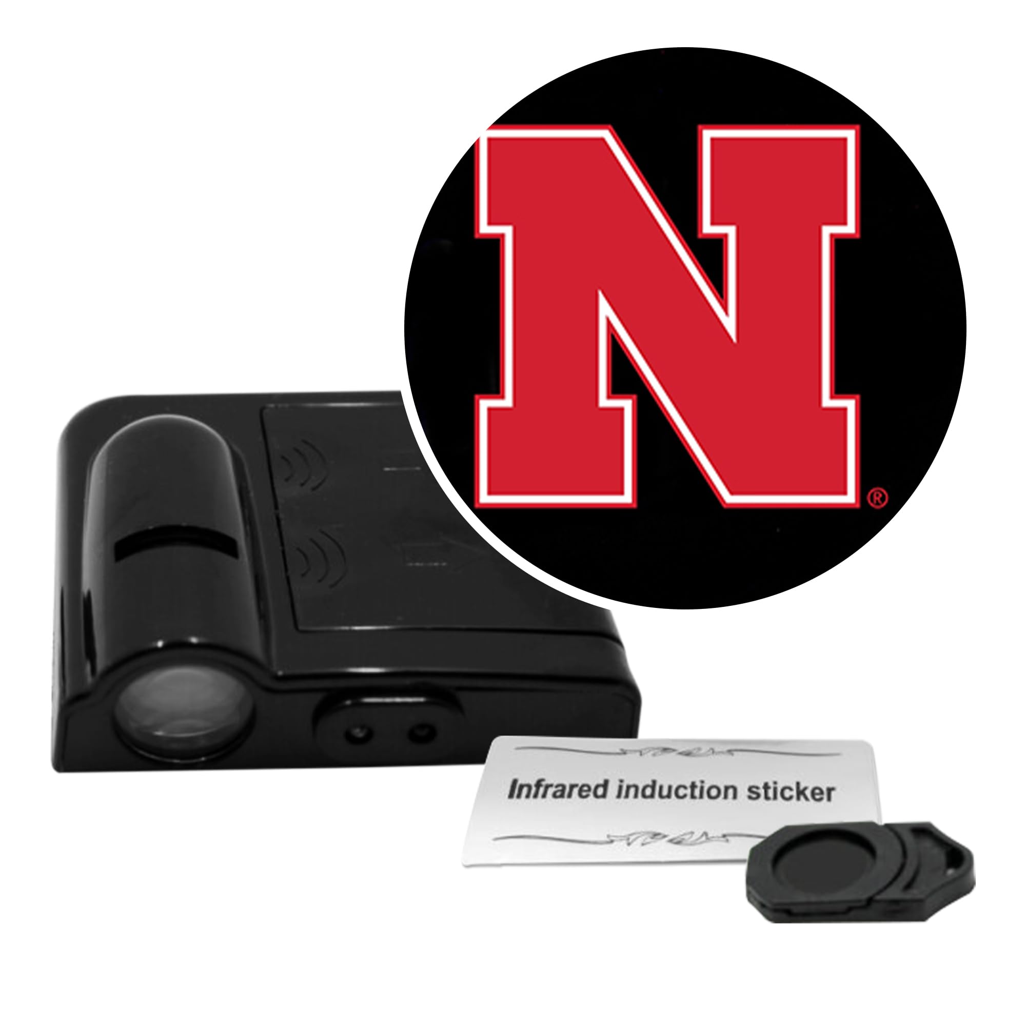 Sporticulture American Football Nebraska Led Car Door Light - Officially Licensed Ncaa Wireless Projector - Show Your Team Pride