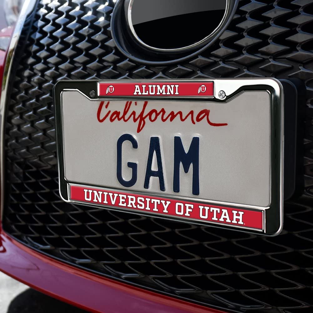 University of Utah Alumni Logo Full Size Standard License Plate Metal Frame