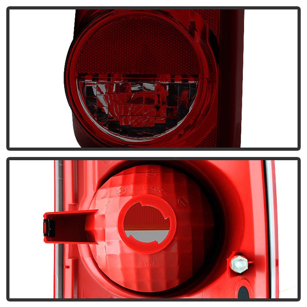 Acanii - For Blk Tinted 2005-2011 Dodge Dakota Tail Lights Lamps Replacement Left+Right 05-11