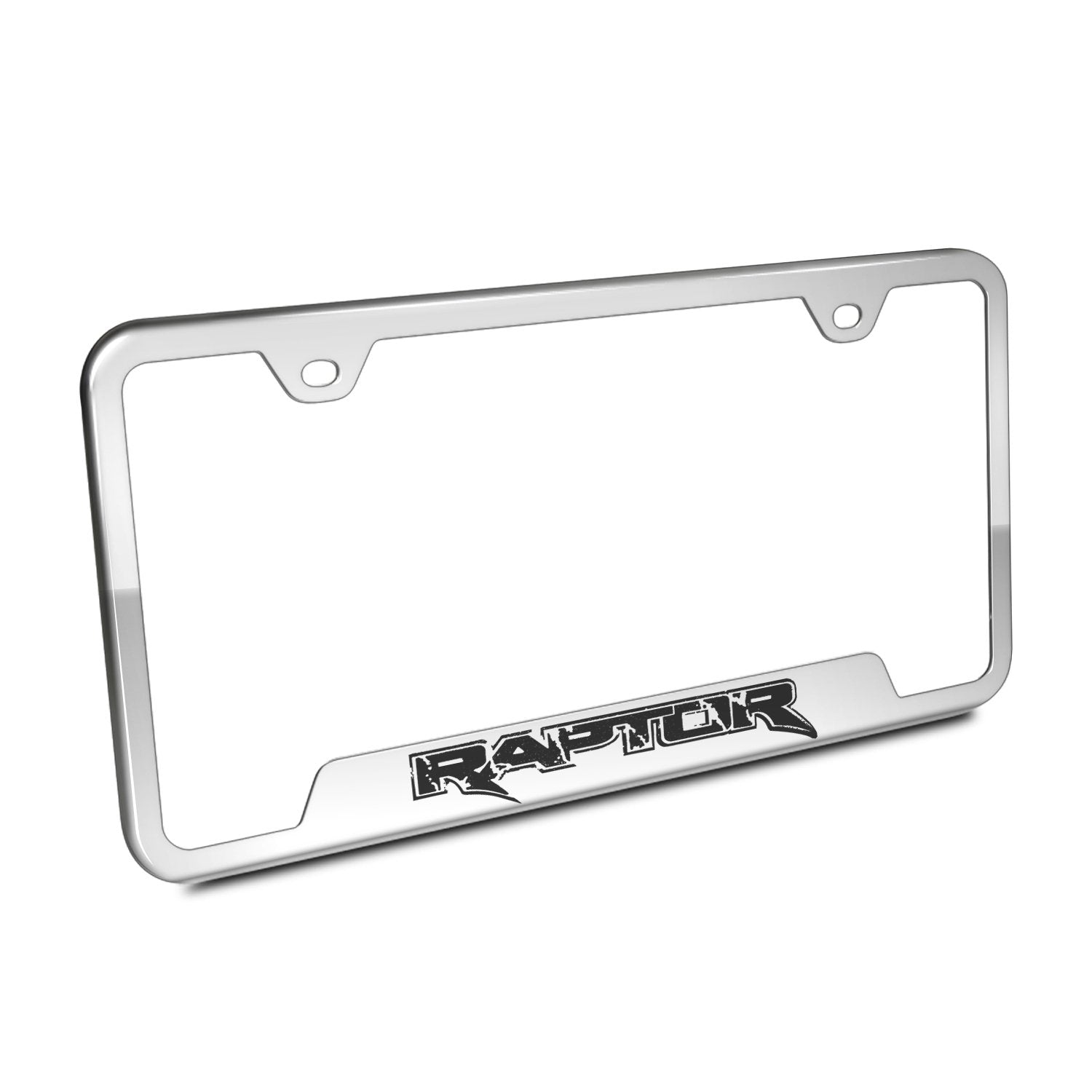 Au-Tomotive Gold, Inc. Ford F-150 Raptor Polished Steel License Plate Frame