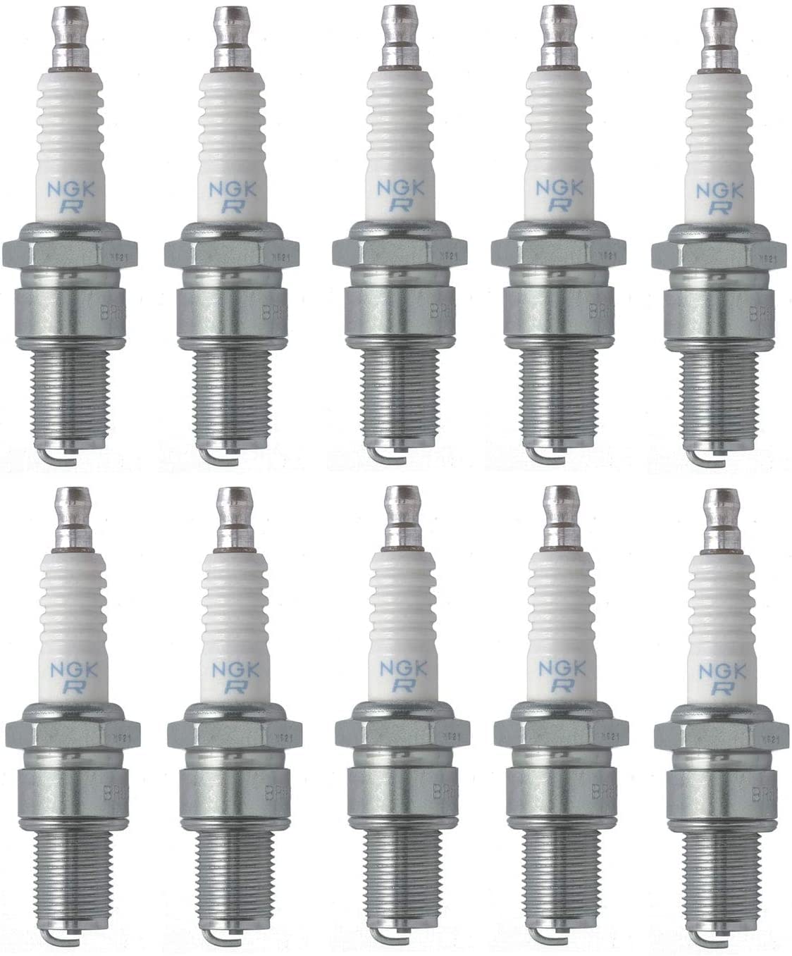 Ngk 5722 Pack Of 10 Spark Plugs (Br9Es)