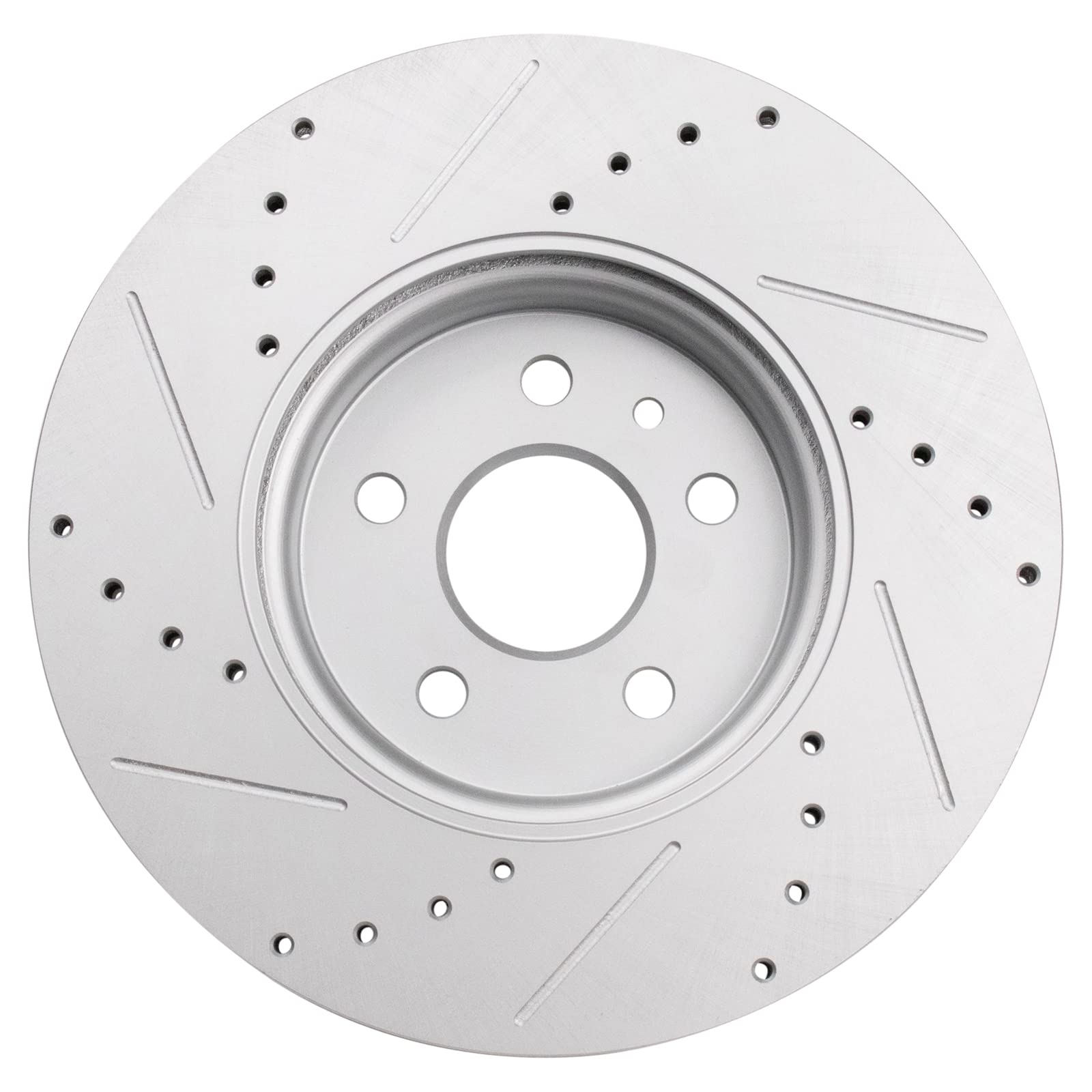 Trq Front Performance Brake Rotors Set Premium G-Coated Cross Drilled & Slotted Compatible With 2013-2022 Buick Encore 2013-2014