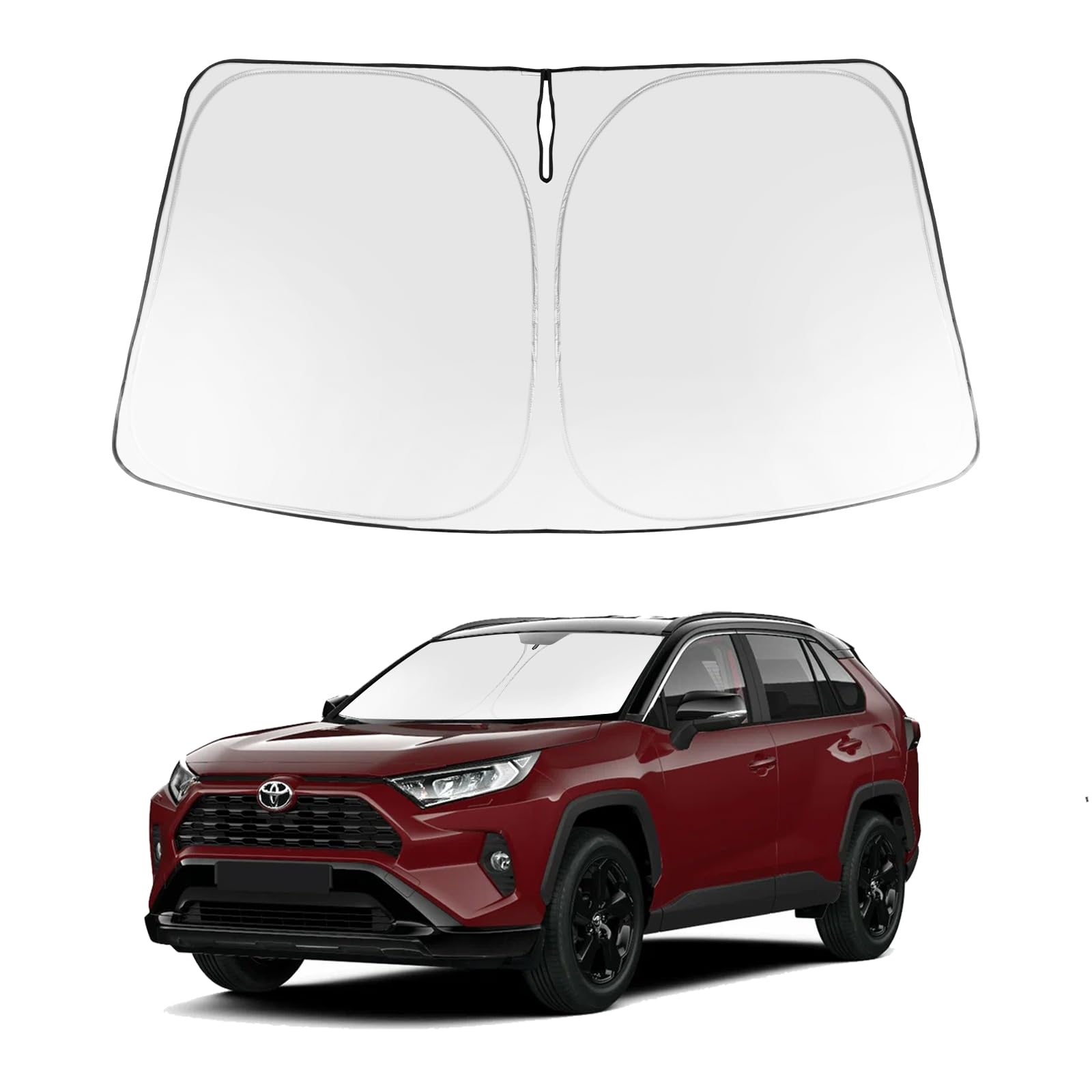 Proadsy 2025 Upgrade Windshield Sunshade Custom For 2019-2024 2025 Rav-4 Suv Crossover, Trd Off-Road, Le Xle Reflective Heat Sun