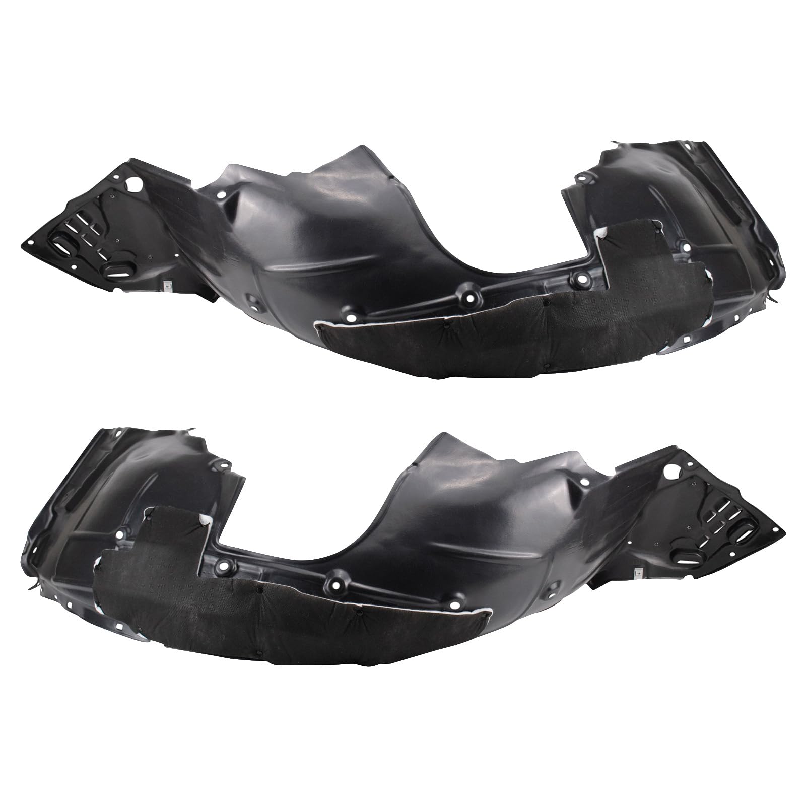 Trq Front Inner Fender Liner Set Compatible With 2020-2021 Honda Civic Ho1248194 Ho1249194