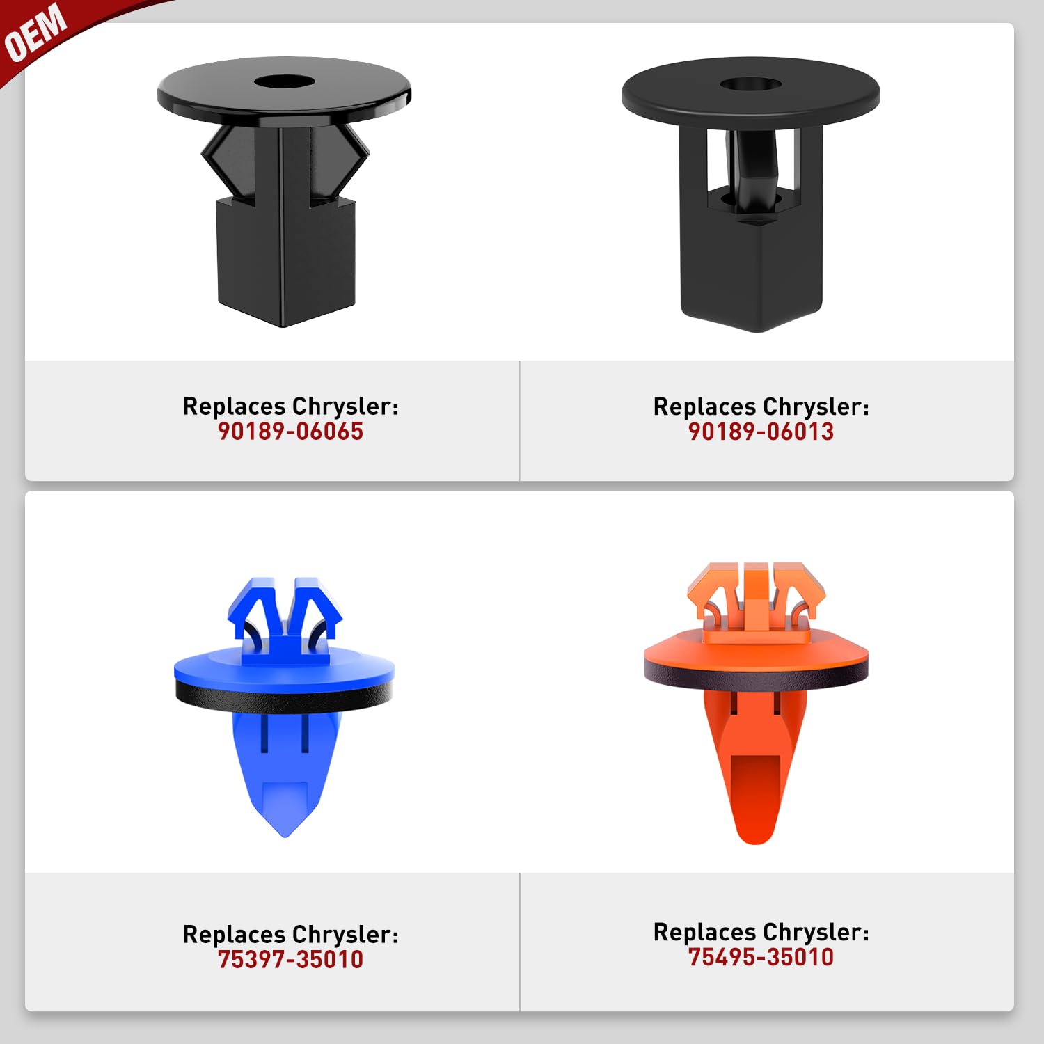 Nilight 120Pcs Car Bumper Retainer Clips Bumper Fender Liner Kit For Lexus Toyota 4Runner Tacoma Rav4 Scion 75495-35010 75397-35