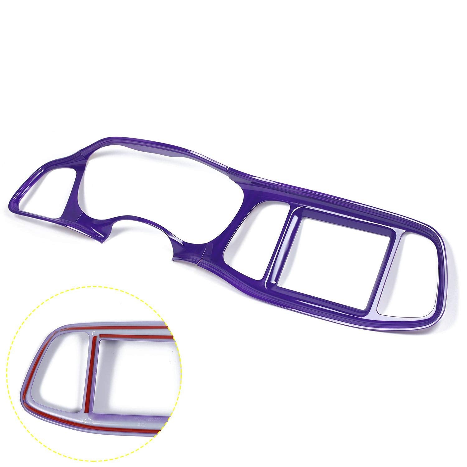 Voodonala For Challenger Center Consoles Dash Board Dashboard Instrument Protecter Cover Trim Garnish For 2015-2024+ Dodge Chall