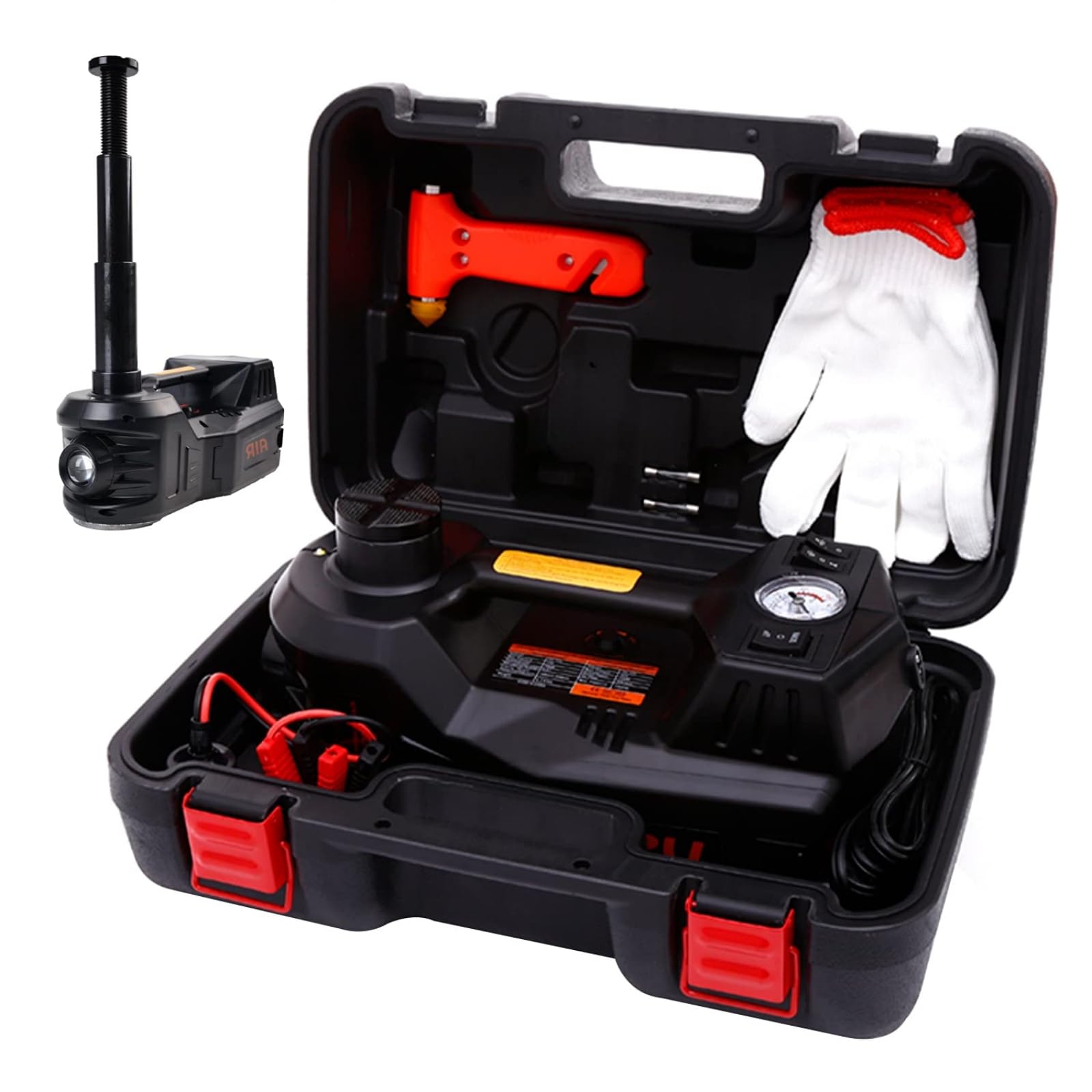 ROGTZ Electric Car Jack kit 5 Ton 12V Portable Hydraulic Jack Vehicle Lift Tire Inflator Pump, for SUV/Sedan/Truck Car Repair Fl