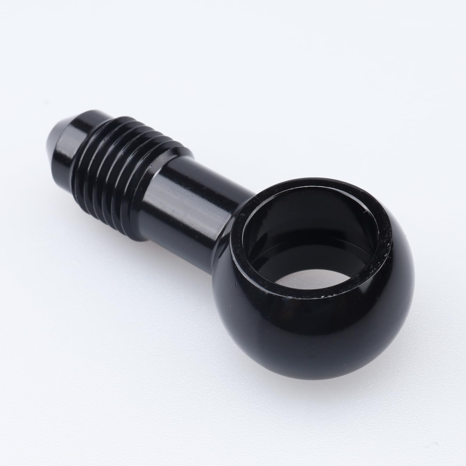 AC PERFORMANCE Black Aluminum Fuel Banjo fitting - M10 10.2mm ID Banjo hole to 3AN Male Flare Adapter, Designed for Bosch 044 Fu