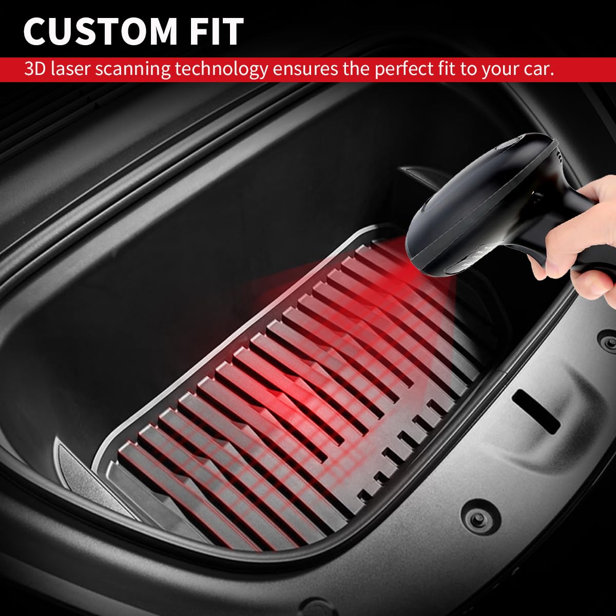 Lasfit Premium Extra Thick Trunk Mats Set For Model Y 2025 2024 2025 2023 2022 2021 2020 5 Seater Tpe All Weather Custom Fit Car