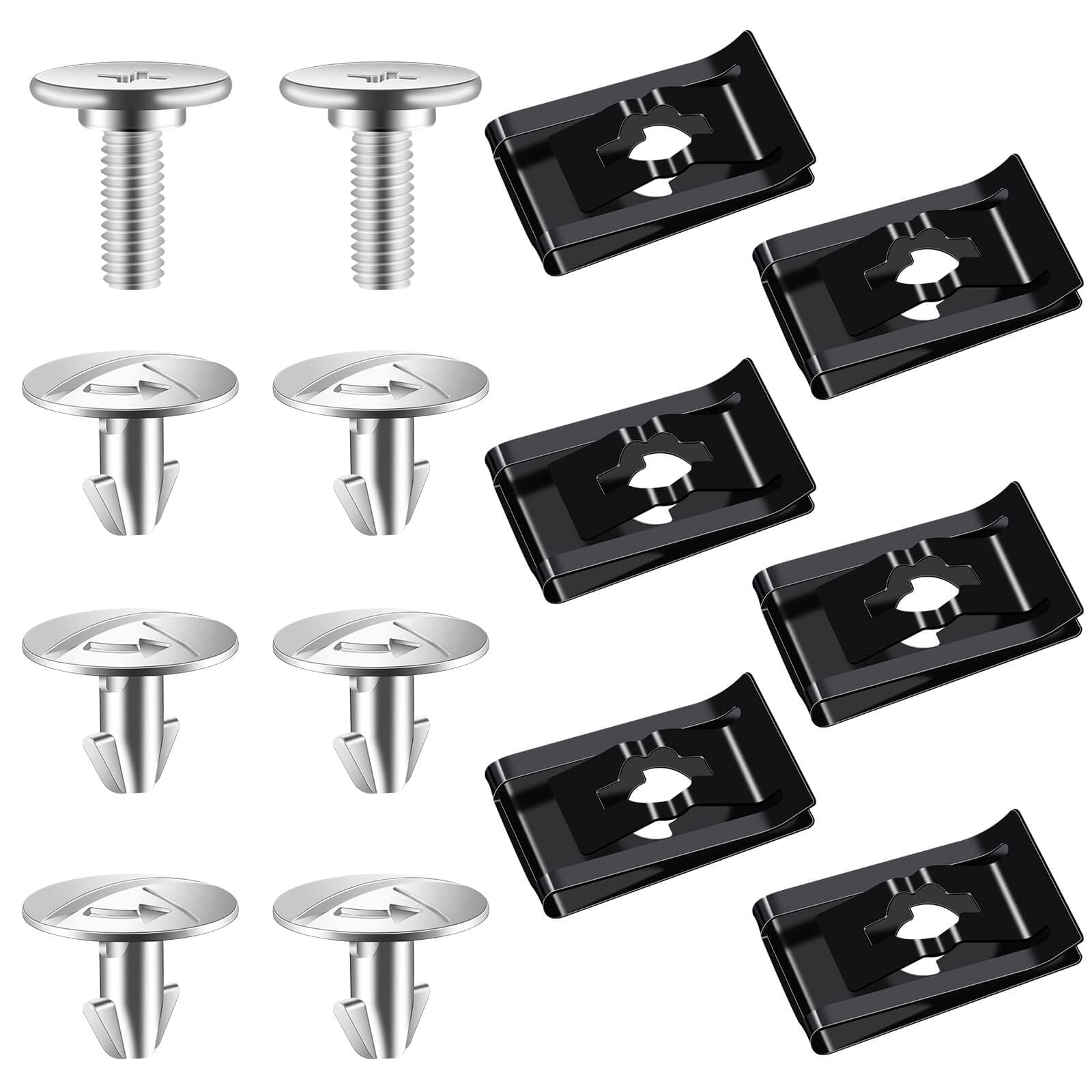 SONGTIY Lower Engine Cover Pin Screws, Radiator Engine Access Cover Pin Clips, Engine Splash Shield Bolt Screw Fastener Clip, Co