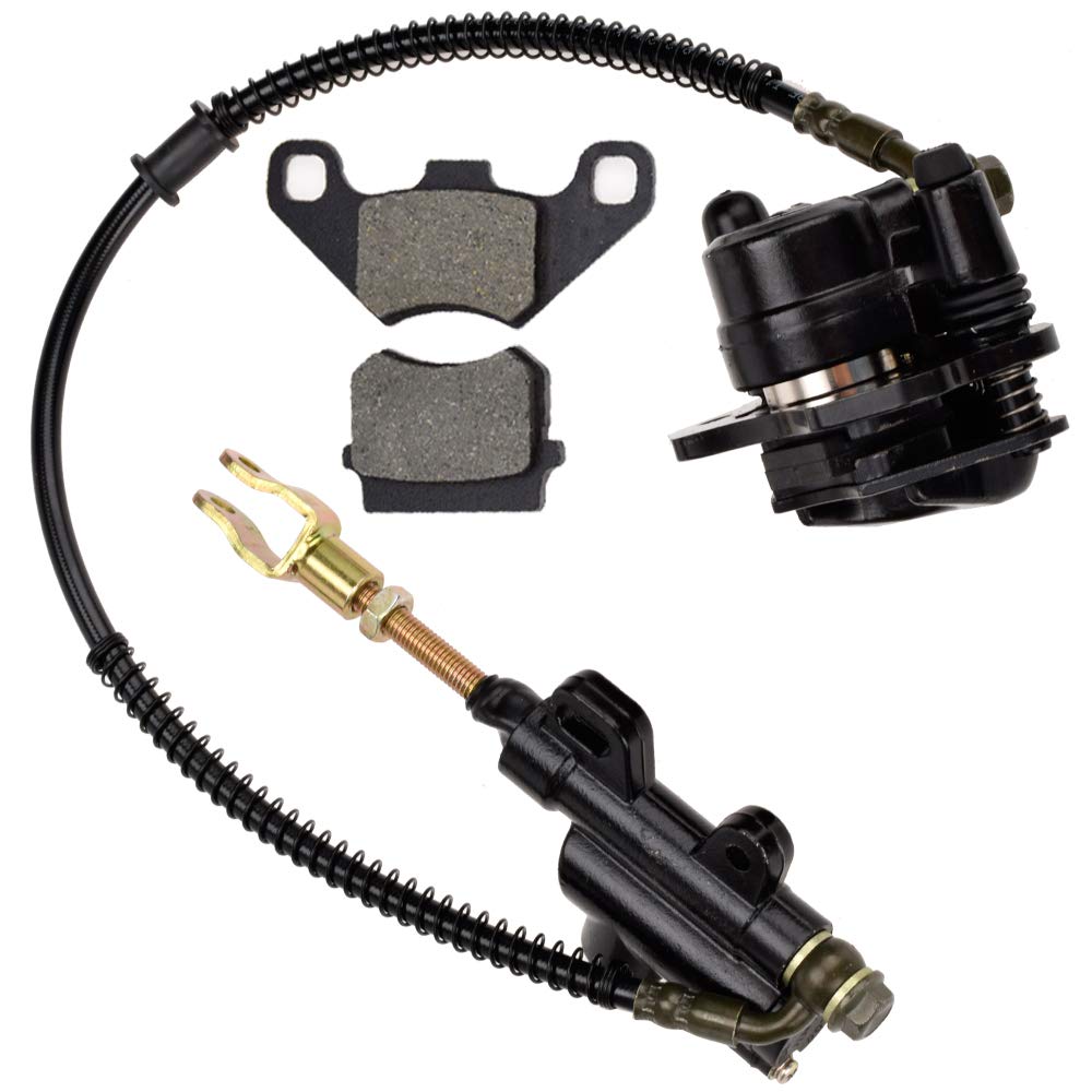 Hiaors Rear Disc Brake Master Cylinder Caliper Assembly For 50Cc 70Cc 90Cc 110Cc 125Cc Chinese Taotao 110Cc 125D Boulder B1 Peac