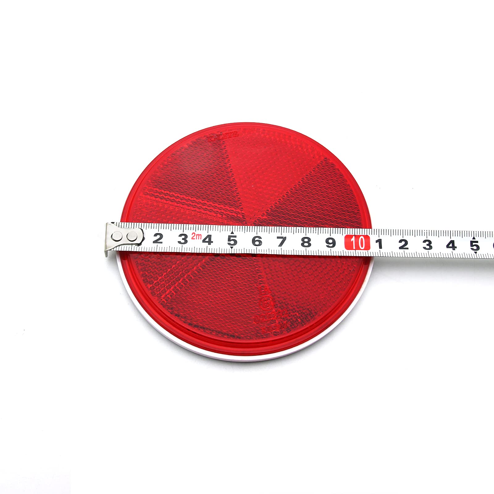 Mfc Pro 2Pcs 4.2 Inch Round Warning Reflectors For Car Truck Bike Boat Dock Trailer Van Lorry Bus Caravan (Red, 108Mm / Screw Mo