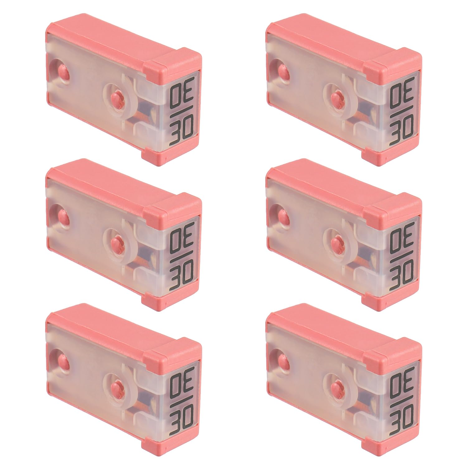 EPLZON 30A 32V Mini Automotive MCASE Shaped Cartridge Fuse Kit(Pack of 6pcs,30A)