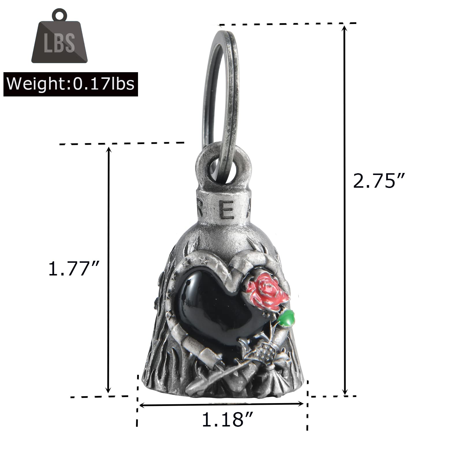 Dream Apparel Motorcycle Bells For Bikers,Colorfu Rider Bells With Hanger Biker Bells Key Chain For Luck